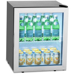 Gėrimų šaldytuvo plieninė 54 l juoda vitrina