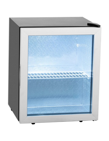 Gėrimų šaldytuvo plieninė 54 l juoda vitrina