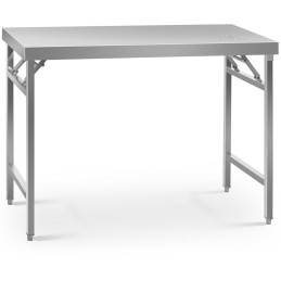 Nerūdijančio plieno sulankstomas virtuvės stalas 120 x 60 cm