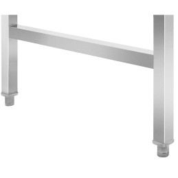 Nerūdijančio plieno sulankstomas virtuvės stalas 120 x 60 cm