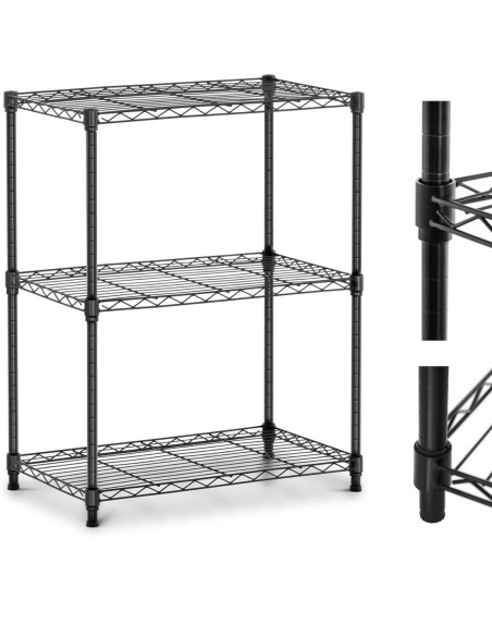 Ažūrinė vielinė laikymo lentyna su 3 lentynomis 60 x 35 x 77 cm iki 120 kg Ažūrinė vielinė laikymo lentyna su 3 lentynomis 60 x 35 x 77 cm iki 120 kg