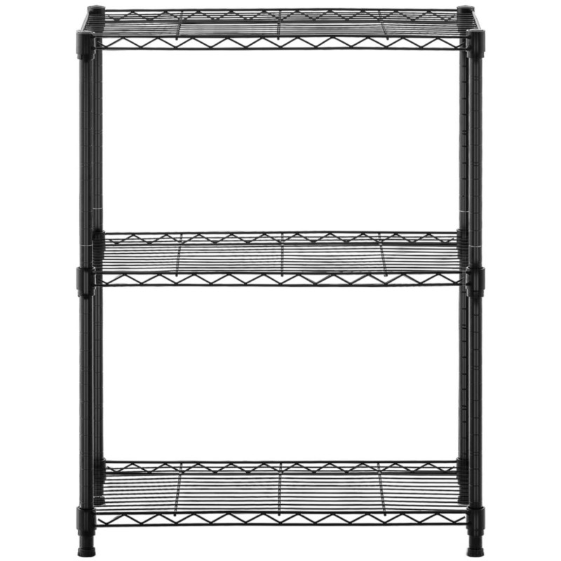 Ažūrinė vielinė laikymo lentyna su 3 lentynomis 60 x 35 x 77 cm iki 120 kg