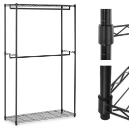 Vielinė kabykla drabužiams rūbinei 2 lentynos 2 pakabos 120 x 45 x 199,5 cm iki 200 kg