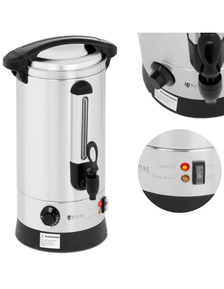 Warnik karšto vandens šildytuvas dvigubos sienelės plieninis 8.7L 1500W Warnik karšto vandens šildytuvas dvigubos sienelės plieninis 8.7L 1500W
