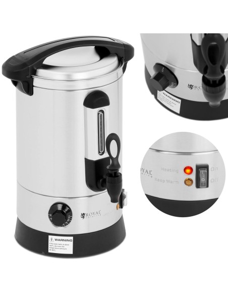 Warnik karšto vandens šildytuvas dvisienis plieninis 6.5L 1500W Warnik karšto vandens šildytuvas dvisienis plieninis 6.5L 1500W