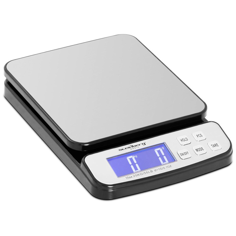 LCD pašto svarstyklės siuntiniams ir laiškams iki 25 kg / 1 g