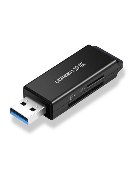 Nešiojamas USB 3.0 TF/SD kortelių skaitytuvas juodas Nešiojamas USB 3.0 TF/SD kortelių skaitytuvas juodas