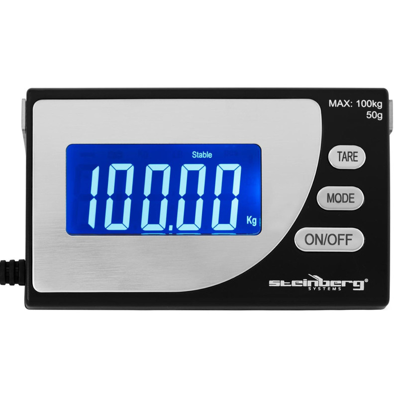 Pramoninės siuntų svarstyklės iki 100 kg / 0,1 g LCD USB