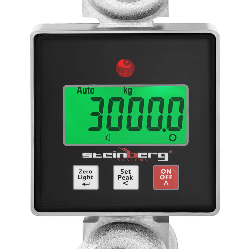 Pakabinamos laikymo kablio svarstyklės su LCD nuotolinio valdymo pulteliu iki 3000 kg