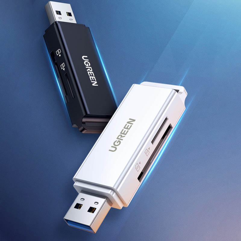 Nešiojamas USB 3.0 TF/SD kortelių skaitytuvas juodas