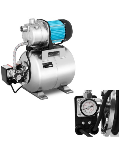 Savisiurbis slėginis siurblys hidroforas vandeniui siurbti 19 l 3100 l/h 1000 W Savisiurbis slėginis siurblys hidroforas vandeniui siurbti 19 l 3100 l/h 1000 W