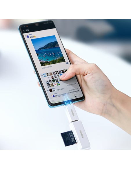 Nešiojamas USB 3.0 TF/SD kortelių skaitytuvas juodas Nešiojamas USB 3.0 TF/SD kortelių skaitytuvas juodas