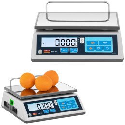 Komercinės svarstyklės 15 kg / 5 g LCD M LEGALIZAVIMAS