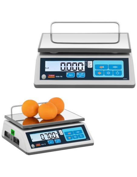 Komercinės svarstyklės 15 kg / 5 g LCD M LEGALIZAVIMAS Komercinės svarstyklės 15 kg / 5 g LCD M LEGALIZAVIMAS