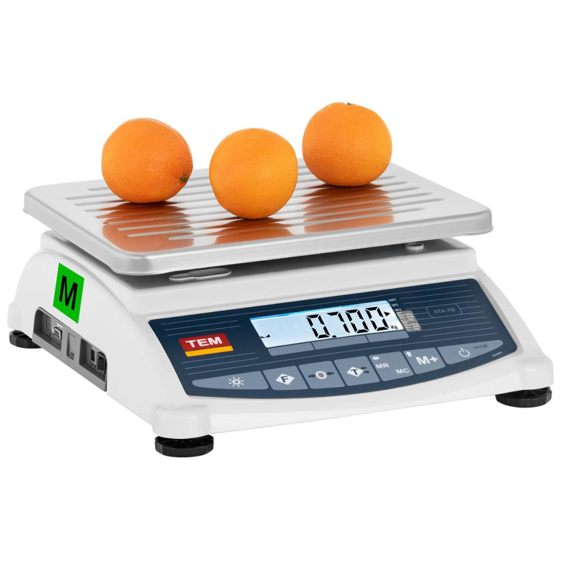 Komercinės svarstyklės 60 kg / 20 g LCD M LEGALIZACIJA