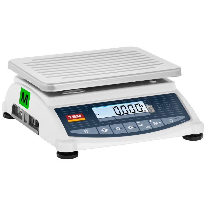 Komercinės svarstyklės 60 kg / 20 g LCD M LEGALIZACIJA