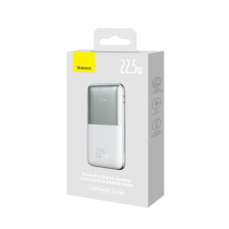 Bipow Pro maitinimo blokas 10000mAh 22,5W + USB laidas 3A 0,3m baltas