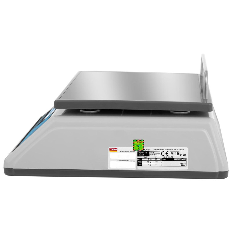 Komercinės svarstyklės 15 kg / 5 g LCD M LEGALIZAVIMAS