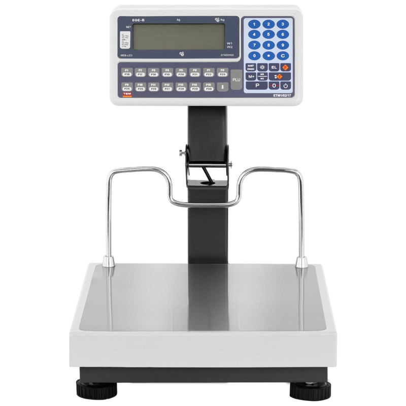 Komercinės svarstyklės 30 kg / 0,01 kg LCD M LEGALIZAVIMAS