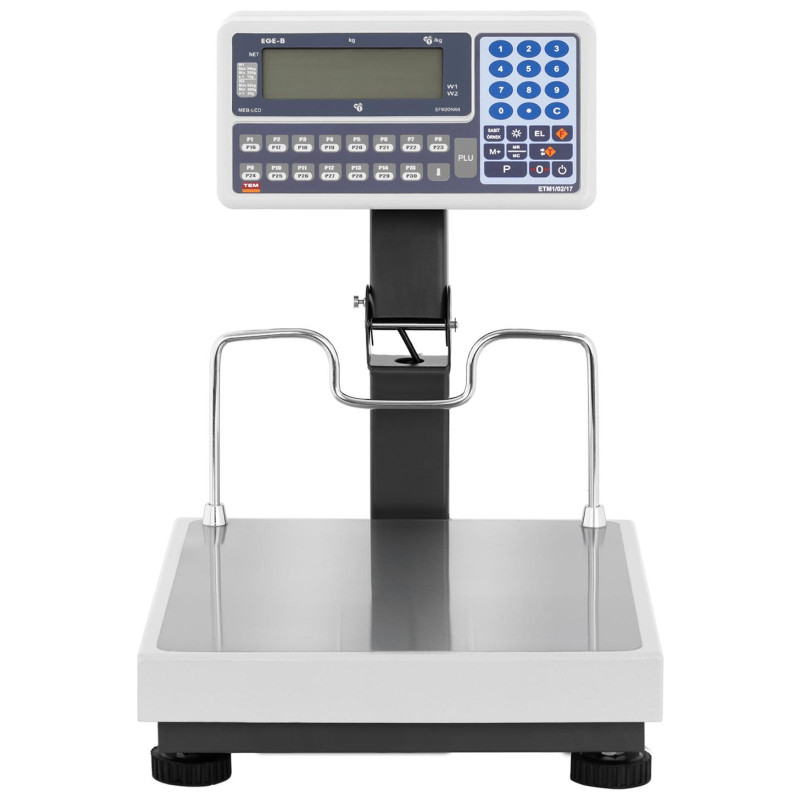 Komercinės svarstyklės 60 kg / 0,02 kg LCD M LEGALIZACIJA