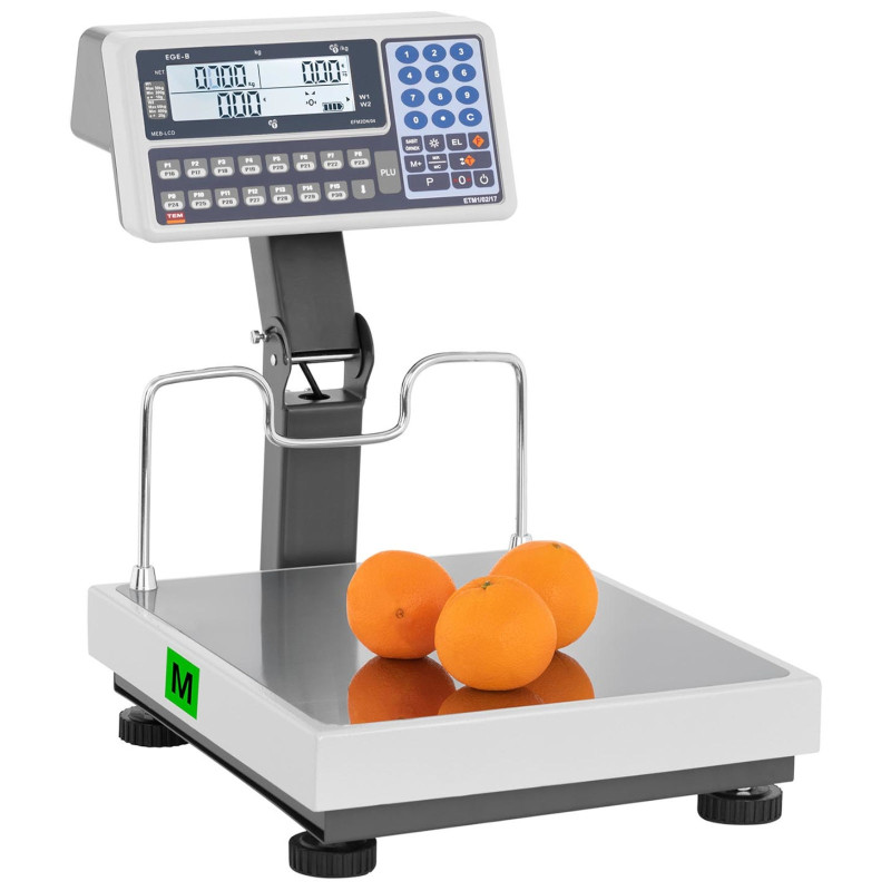 Komercinės svarstyklės 60 kg / 0,02 kg LCD M LEGALIZACIJA