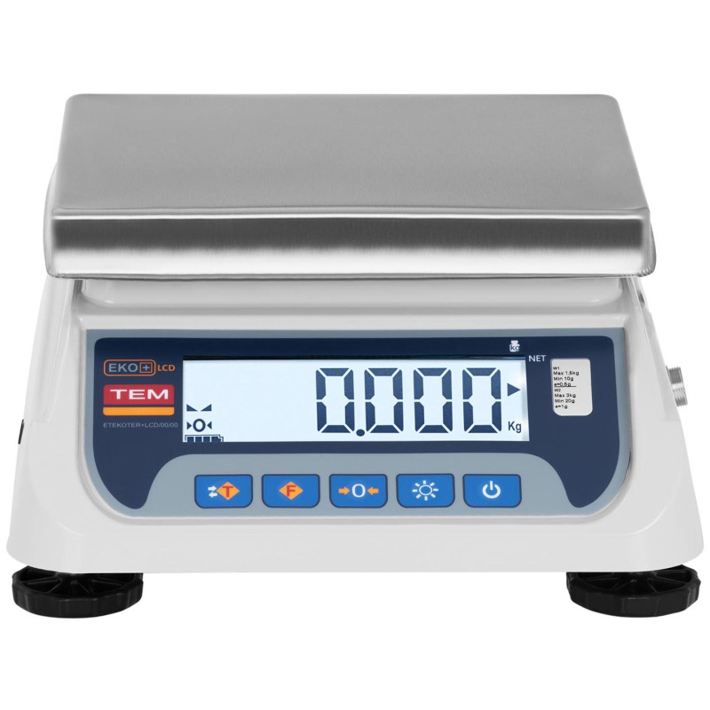 Suolinės svarstyklės 2 platformos RS232 sąsaja 3 kg / 1 g LCD M LEGALIZAVIMAS