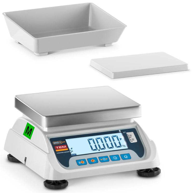 Suolinės svarstyklės 2 platformos RS232 sąsaja 15 kg / 5 g LCD M LEGALIZAVIMAS
