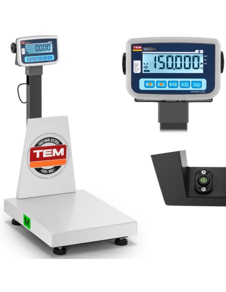 Pramoninės platforminės svarstyklės su RS232 sąsaja 150 kg / 50 g LCD M LEGALIZACIJA Pramoninės platforminės svarstyklės su RS232 sąsaja 150 kg / 50 g LCD M LEGALIZACIJA