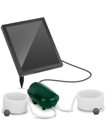Saulės tvenkinio aeracijos siurblys su 2 oro akmenimis 200 l/h 1,35 W Saulės tvenkinio aeracijos siurblys su 2 oro akmenimis 200 l/h 1,35 W