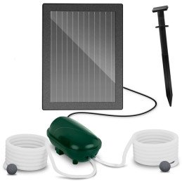 Saulės tvenkinio aeratoriaus siurblys 2 oro akmenys su akumuliatoriumi 200 l/h 1,4 W