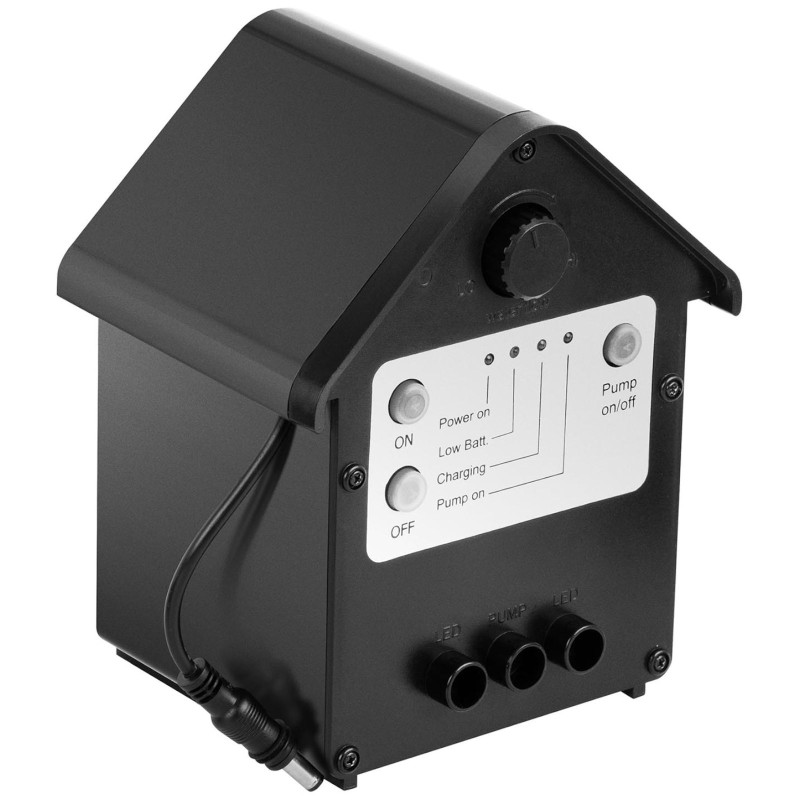 Saulės tvenkinio fontanas su nuotolinio valdymo pulteliu LED lemputės baterija 250 l/h 0,8 m 2 W