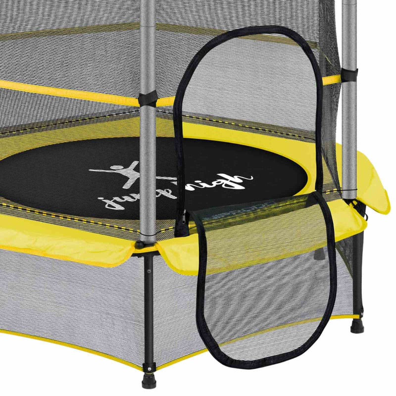 Batutas vaikams su apsauginiu tinkleliu iki 50 kg diametro. 140 cm geltona