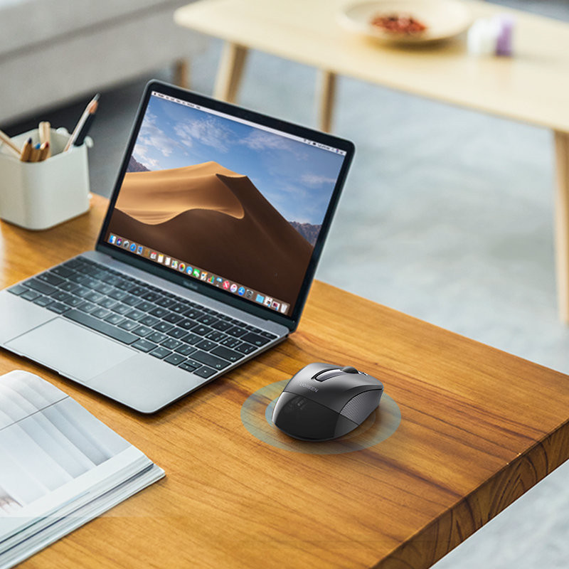 Patogi tyli pelė USB belaidė pelė juoda