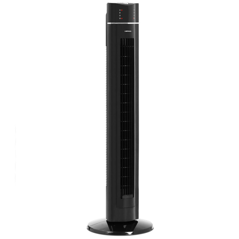 Grindų kolonos ventiliatorius su oro jonizacija ir nuotolinio valdymo pulteliu 107cm 60 W juodas