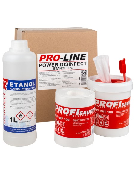 POWER DESINFECT ETHANOL 99% PRO-LINE rankų ir paviršių dezinfekcijos rinkinys POWER DESINFECT ETHANOL 99% PRO-LINE rankų ir paviršių dezinfekcijos rinkinys