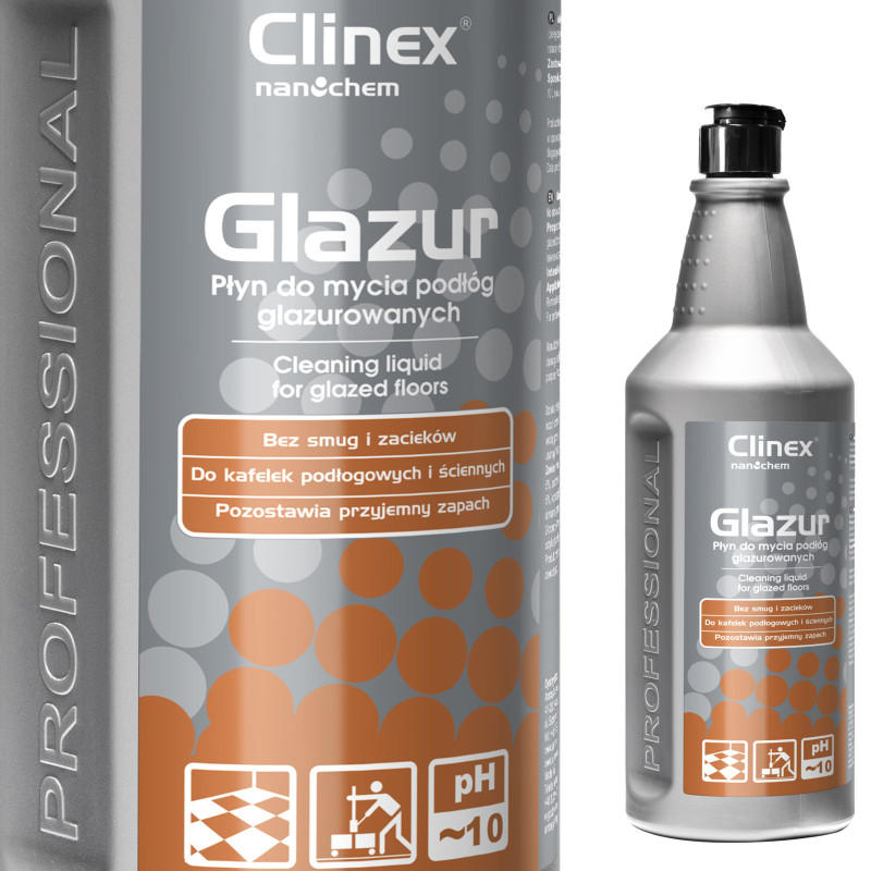 Skystis akmens glazūruotų plytelių grindų plovimui CLINEX Glazur 1L Skystis akmens glazūruotų plytelių grindų plovimui CLINEX Glazur 1L