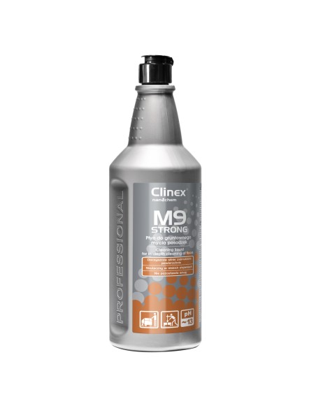 Skystis labai nešvarių grindų plovimui CLINEX M9 Strong 1L Skystis labai nešvarių grindų plovimui CLINEX M9 Strong 1L