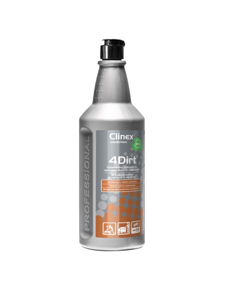 Koncentruotas preparatas riebiems nešvarumams šalinti CLINEX 4Dirt 1L Koncentruotas preparatas riebiems nešvarumams šalinti CLINEX 4Dirt 1L