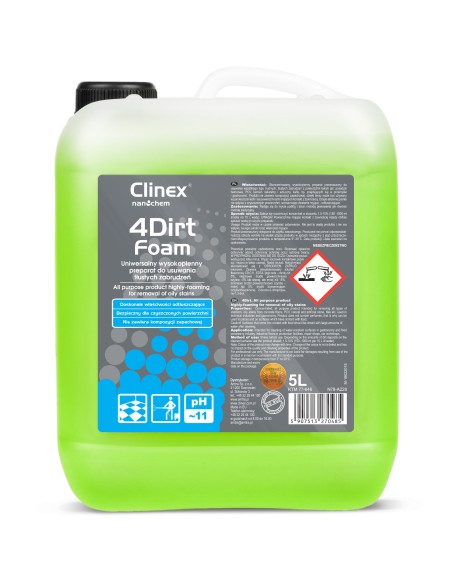 Putų preparatas riebiems nešvarumams šalinti CLINEX 4Dirt Foam 5L Putų preparatas riebiems nešvarumams šalinti CLINEX 4Dirt Foam 5L