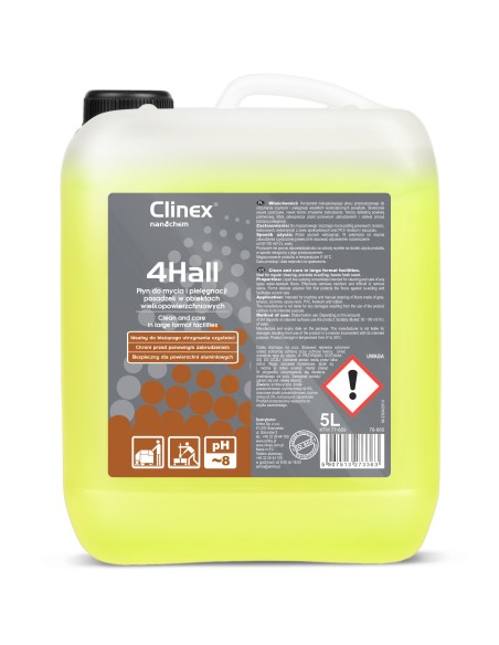 Polimerinis koncentruotas skystis CLINEX 4Hall 5L grindų valymui ir priežiūrai Polimerinis koncentruotas skystis CLINEX 4Hall 5L grindų valymui ir priežiūrai