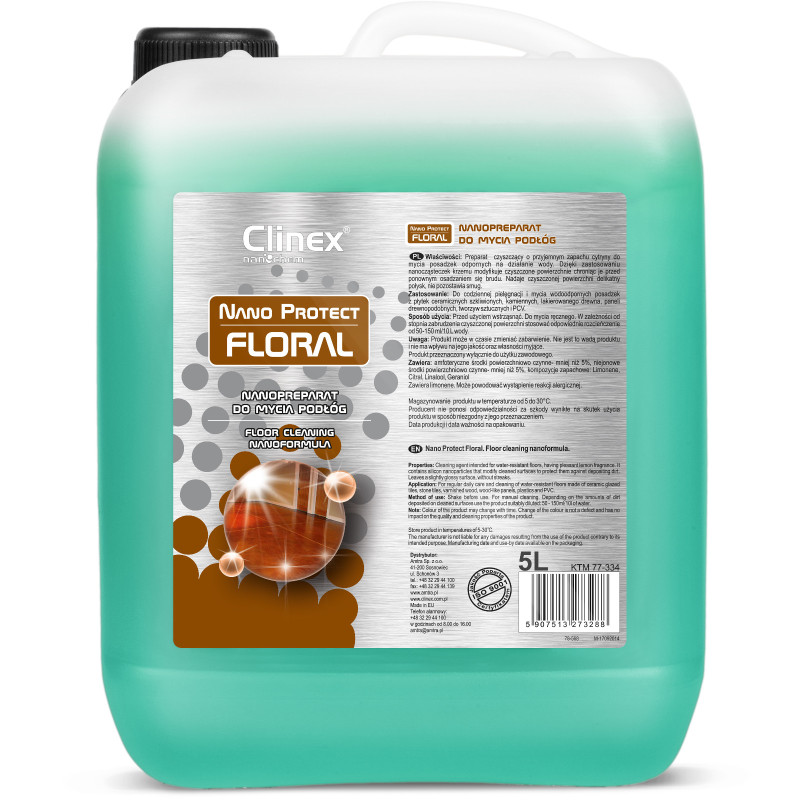 Nanopreparatinis skystis grindims plauti CLINEX Nano Protect Floral 5L