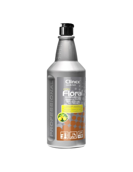 Grindų valiklis be dryžių, blizgesio, kvapo CLINEX Floral - Citro 1L Grindų valiklis be dryžių, blizgesio, kvapo CLINEX Floral - Citro 1L