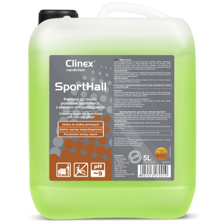 CLINEX SportHall 5L neslystantis PVC linoleumo valiklis sporto salių parketui CLINEX SportHall 5L neslystantis PVC linoleumo valiklis sporto salių parketui