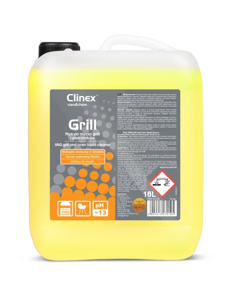 Veiksminga priemonė CLINEX Grill 5L rūkyklos grotelių griliui valyti Veiksminga priemonė CLINEX Grill 5L rūkyklos grotelių griliui valyti