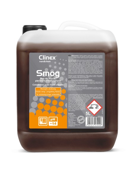 Veiksmingas, stiprus skystis CLINEX Smog 5L rūkyklos kombinuotų garų orkaitėms valyti Veiksmingas, stiprus skystis CLINEX Smog 5L rūkyklos kombinuotų garų orkaitėms valyti