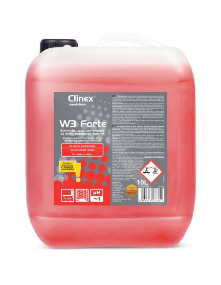 CLINEX W3 Forte 10L unitazo valiklis pašalina šlapimo kvapus CLINEX W3 Forte 10L unitazo valiklis pašalina šlapimo kvapus