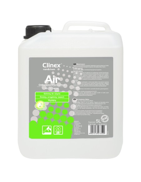 Veiksmingas oro gaiviklis, purškiamas ant CLINEX Air – Note of Relaxation 5L paviršių Veiksmingas oro gaiviklis, purškiamas ant CLINEX Air – Note of Relaxation 5L paviršių