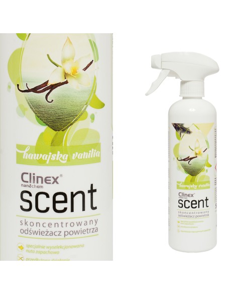 Koncentruotas oro gaiviklis purškiamas ant paviršių CLINEX Scent - Hawaiian Vanilla 500ml Koncentruotas oro gaiviklis purškiamas ant paviršių CLINEX Scent - Hawaiian Vanilla 500ml