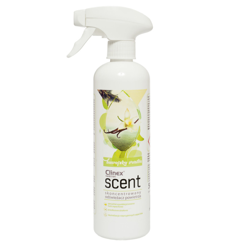 Koncentruotas oro gaiviklis purškiamas ant paviršių CLINEX Scent - Hawaiian Vanilla 500ml