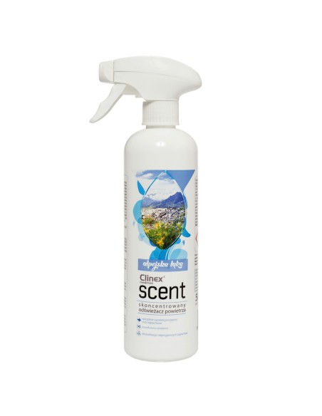 Koncentruotas oro gaiviklis purškiamas ant paviršių CLINEX Scent - Alpejska Łąka 500ML Koncentruotas oro gaiviklis purškiamas ant paviršių CLINEX Scent - Alpejska Łąka 500ML